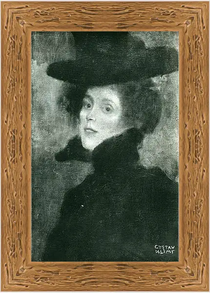 Картина в раме - Damenbildnis in Weib. Густав Климт