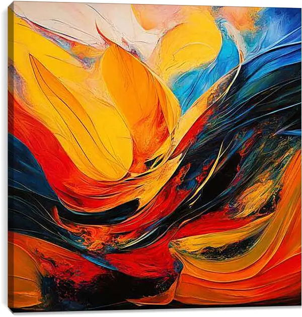 Постер на подрамнике - Яркие абстрактные мазки