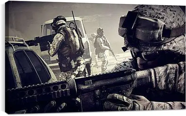 Постер на подрамнике - battlefield 3, soldiers, machine