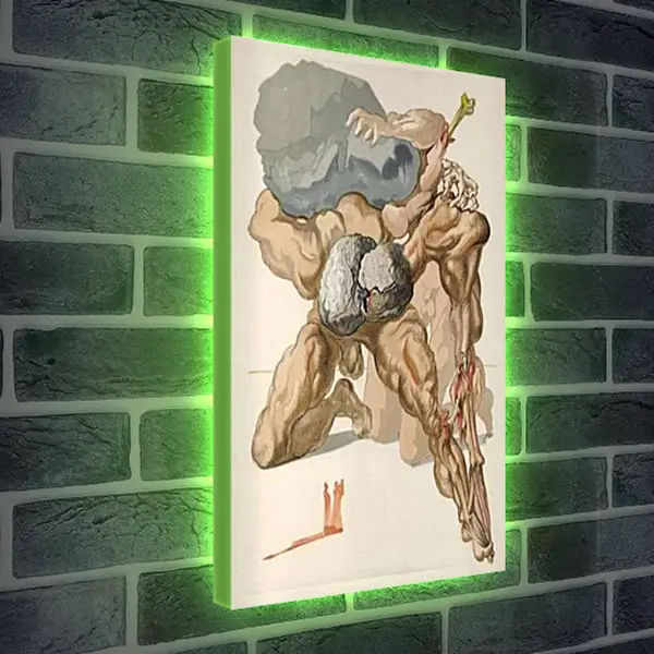 Лайтбокс световая панель - Скупцы и расточители. Иллюстрации к "Божественной комедии". Сальвадор Дали