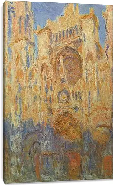 Постер на подрамнике - Rouen Cathedral, Facade. Клод Моне