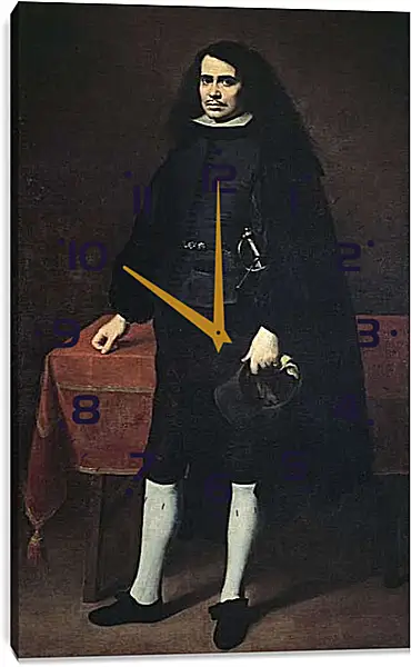 Часы картина - Портрет неизвестного кабальеро. Бартоломе Эстебан Мурильо