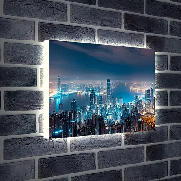 Лайтбокс световая панель - Ночной Гонконг