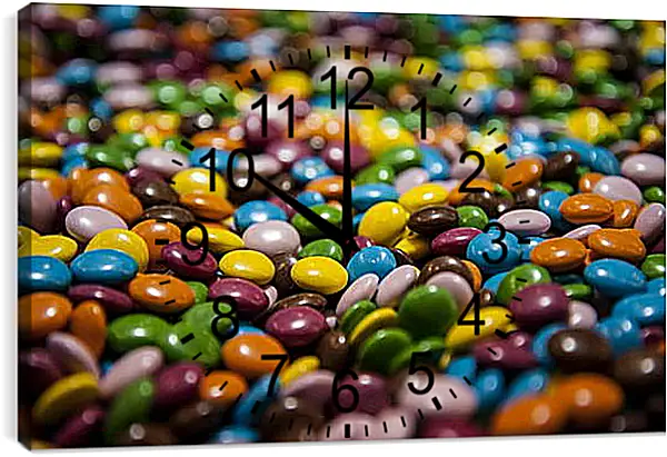 Часы картина - Разноцветные конфетки