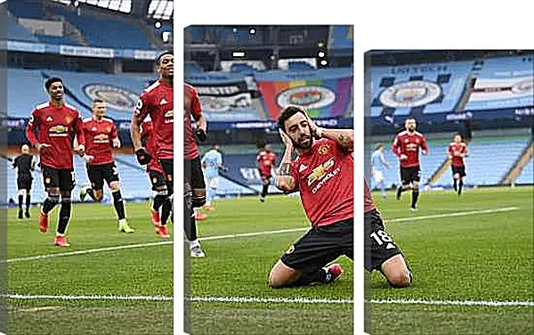 Модульная картина - Празднование гола. Манчестер Юнайтед. Manchester United