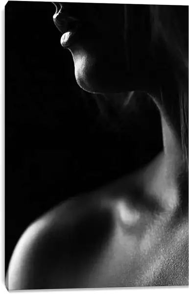 Постер на подрамнике - Лицо и плечо девушки