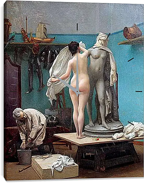 Часы картина - Завершение сеанса. Жан-Леон Жером