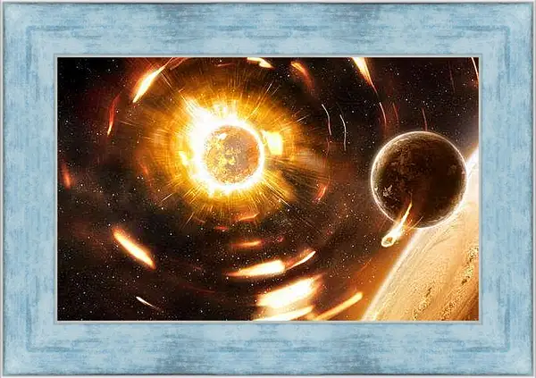 Картина в раме - Взрыв солнечный