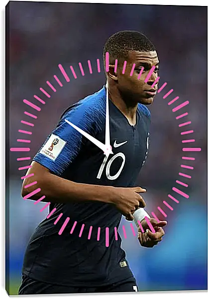 Часы картина - Килиан Мбаппе. Kylian Mbappé