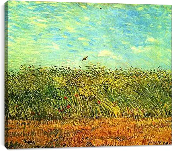 Постер на подрамнике - Wheat Field with a Lark. Винсент Ван Гог