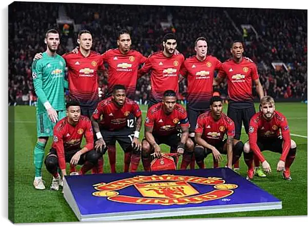 Постер на подрамнике - Фото перед матчем ФК Манчестер Юнайтед