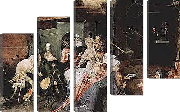 Модульная картина - Antoniusaltar, Triptychon, Mitteltafel - Versuchung des Hl. Antonius. Иероним Босх