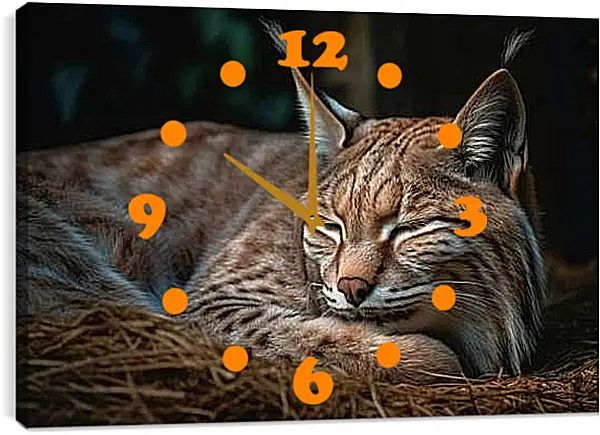 Часы картина - Рысь