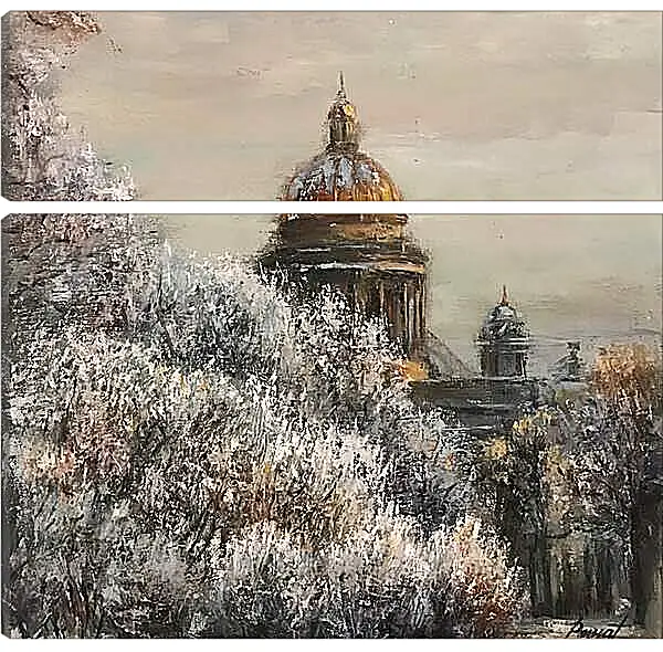 Модульная картина - Исаакиевский собор зимой