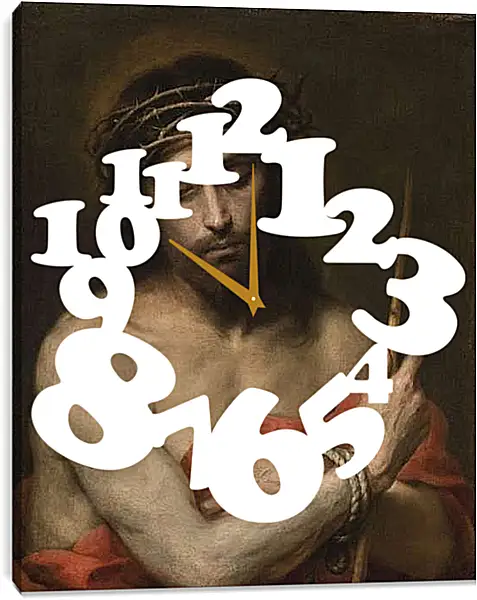 Часы картина - Христос, Муж скорбей. Бартоломе Эстебан Мурильо