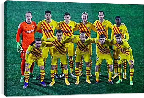 Постер на подрамнике - Фото перед матчем ФК Барселона. FC Barcelona