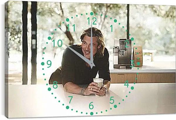 Часы картина - Брэд Питт. Brad Pitt