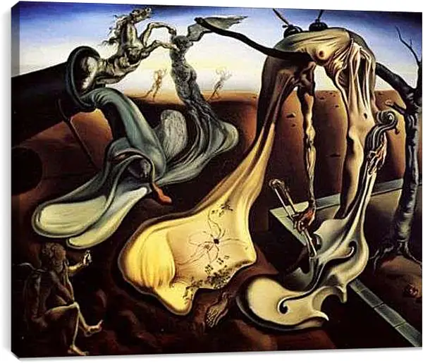 Постер на подрамнике - Evening spider promises hope. (Вечерний паук сулит надежду) Сальвадор Дали