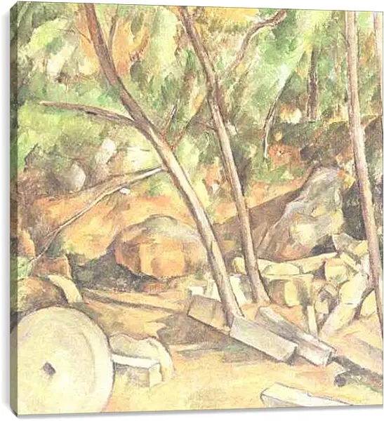 Постер на подрамнике - La Meule dans le parc de Chateau Noir (vers). Поль Сезанн