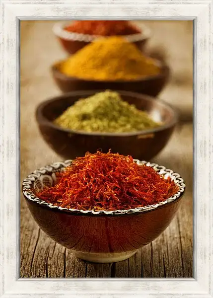 Картина в раме - Ассорти специй. Восточный базар.