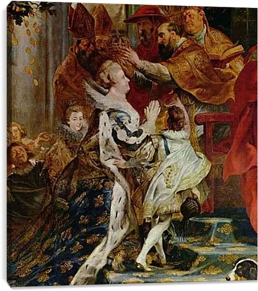 Постер на подрамнике - Коронация Марии Медичи. Питер Пауль Рубенс