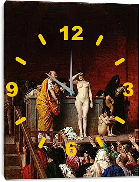 Часы картина - Рынок рабов в Риме. Жан-Леон Жером