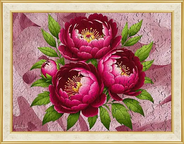 Картина в раме - Flowers 114