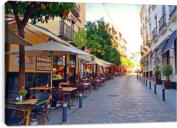 Постер на подрамнике - Кафе в Испании