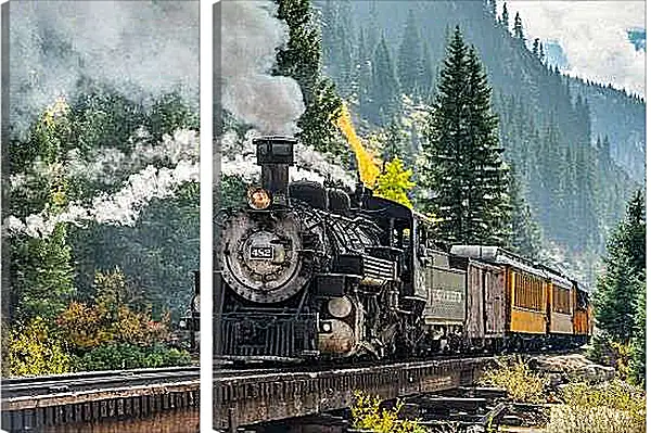 Модульная картина - Паровоз 482