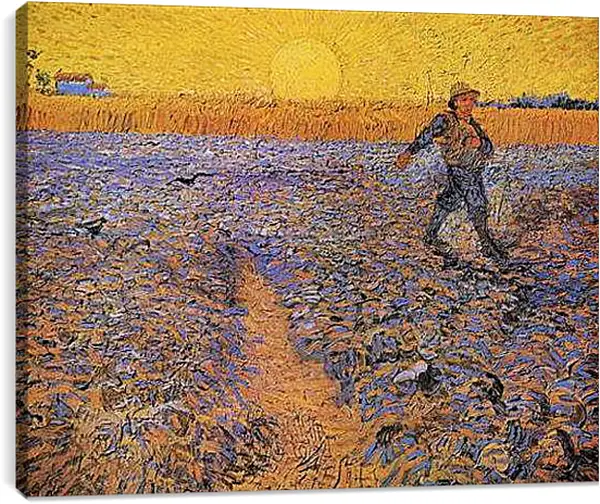Постер на подрамнике - The Sower 4. Винсент Ван Гог