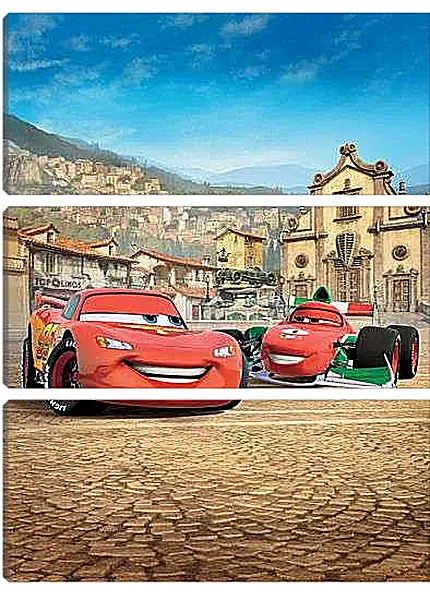 Модульная картина - Тачки