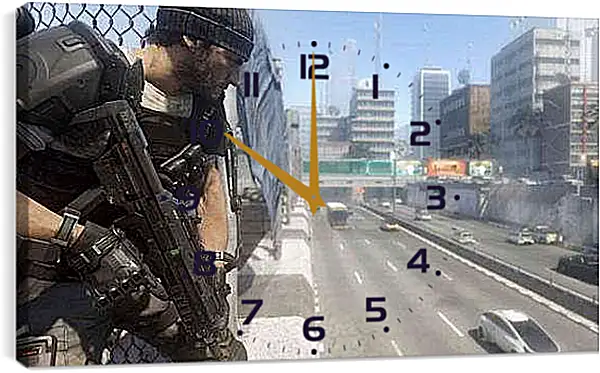 Часы картина - Call Of Duty: Advanced Warfare