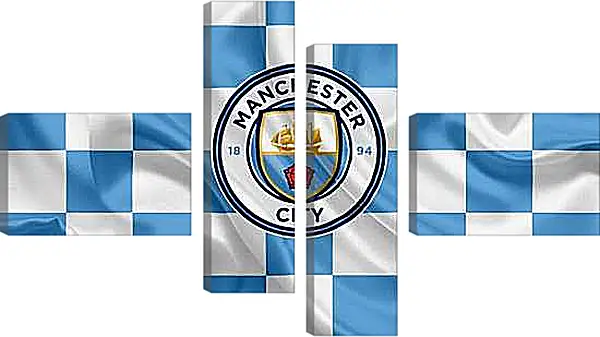 Модульная картина - Эмблема Манчестер Сити. Manchester City.
