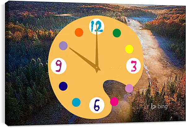 Часы картина - Осень
