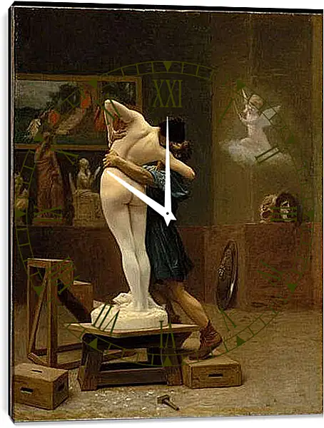 Часы картина - Pygmalion and Galatea - Пигмалион и Галатея. Жан-Леон Жером