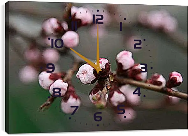 Часы картина - Вишня