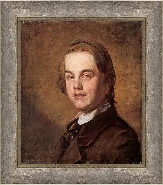 Картина в раме - Автопортрет в 18 лет. Уильям Холман Хант