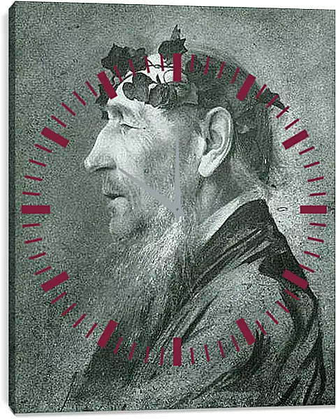 Часы картина - Alter Mann mit Epheukranz. Густав Климт