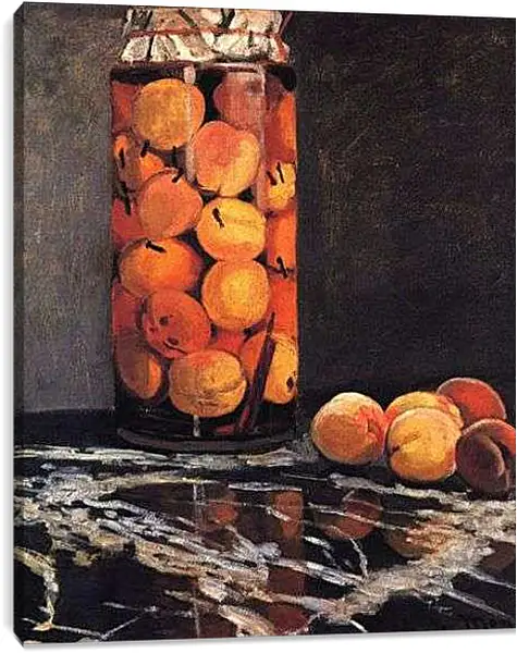 Постер на подрамнике - Pot of Peaches. Клод Моне