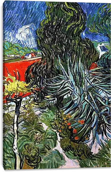 Постер на подрамнике - Doctor Gachet s Garden in Auvers. Винсент Ван Гог