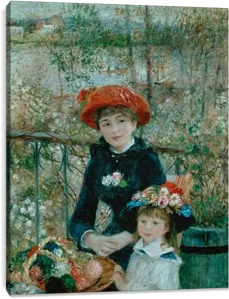 Постер на подрамнике - Auf der Terrasse. Пьер Огюст Ренуар