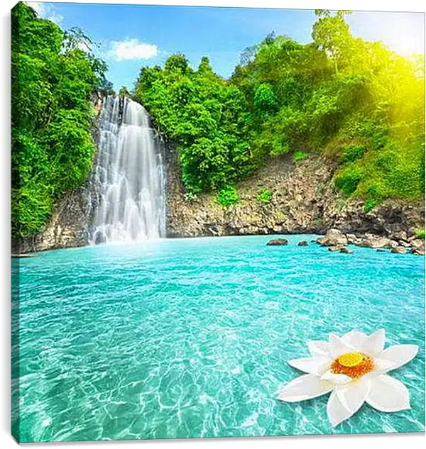 Постер на подрамнике - Водопад