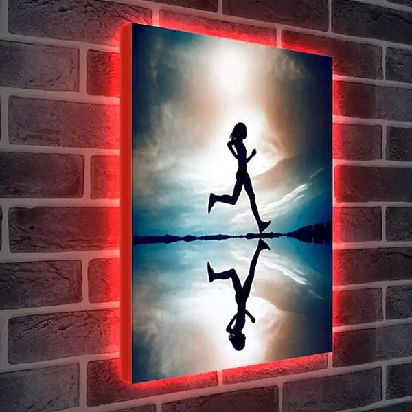 Лайтбокс световая панель - Бегущая девушка