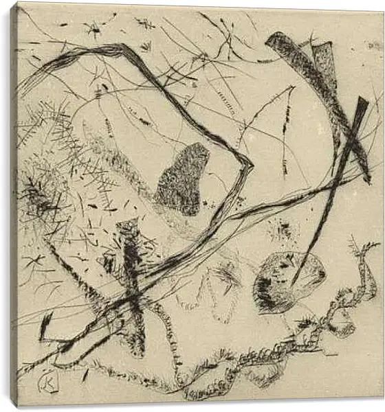 Постер на подрамнике - Radierung I. Кандинский Василий