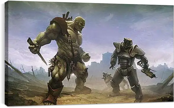 Постер на подрамнике - fallout 4, brotherhood of steel, bethesda softworks