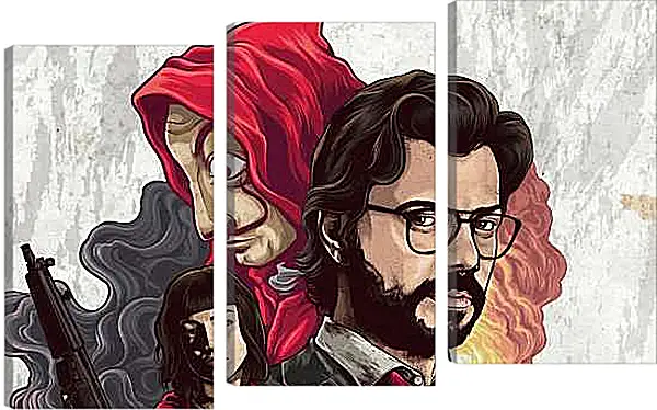 Модульная картина - Бумажный дом. La casa de papel