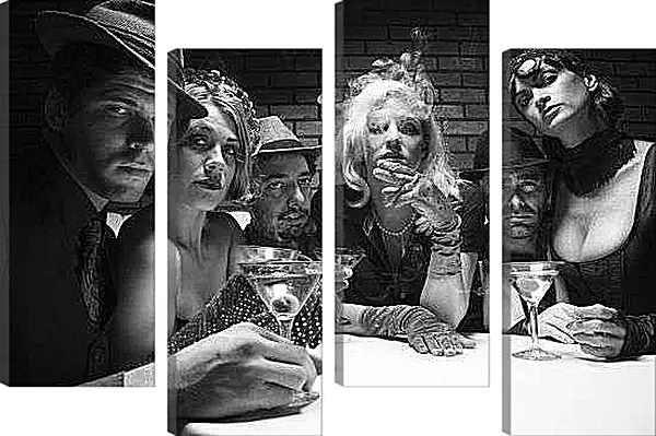 Модульная картина - Компания в баре