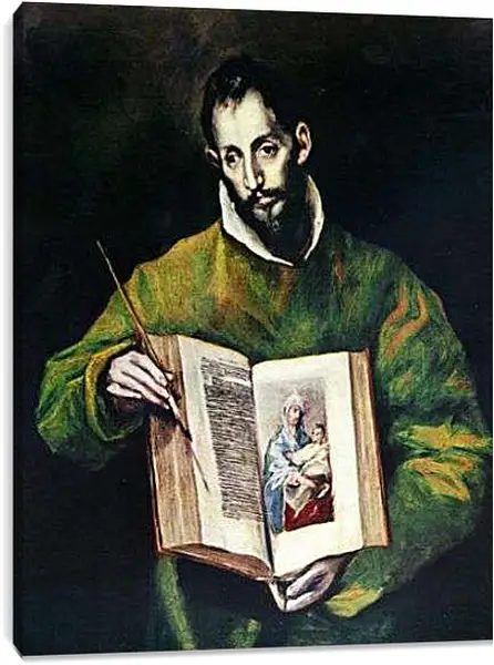 Постер на подрамнике - Hl. Lukas als Maler. Эль Греко