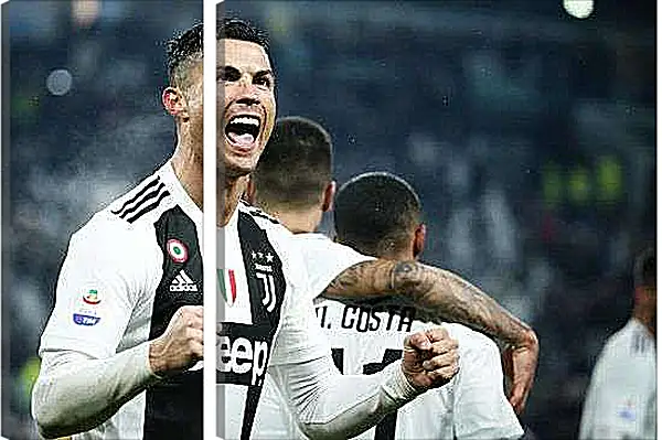 Модульная картина - Криштиану Роналду в Ювентусе.