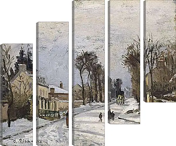 Модульная картина - Дорога в Версаль в Лувесьенне. Камиль Писсарро